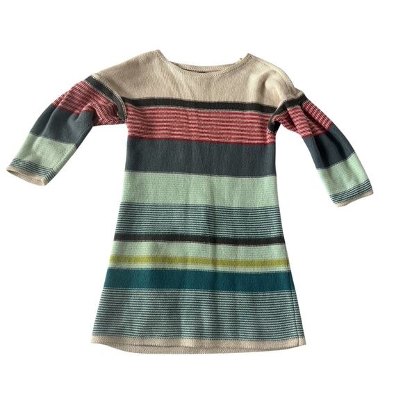 TEA COLLECTION Girls Size 5 Multicolor Stripes sweater dress EUC #5056 - Picture 1 of 10